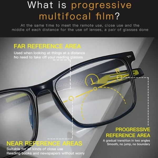 Unisex Photochromic Multifocal Glasses
